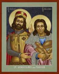 Metal Print - St. Wenceslaus and Podiven, his assistant by L. Williams