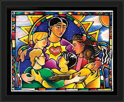 Wall Frame Black - All Are Welcome by Br. Mickey McGrath, OSFS - Trinity Stores