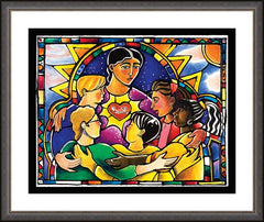 Wall Frame Espresso - All Are Welcome by M. McGrath