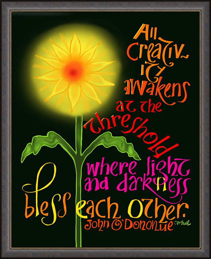 Wall Frame Espresso - All Creativity Awakens by M. McGrath