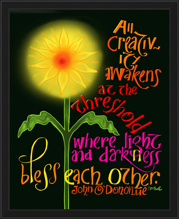 Wall Frame Black - All Creativity Awakens by M. McGrath