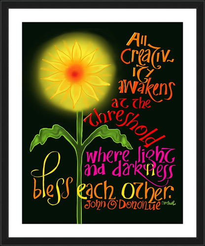 Wall Frame Black, Matted - All Creativity Awakens by M. McGrath