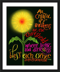Wall Frame Black - All Creativity Awakens by M. McGrath