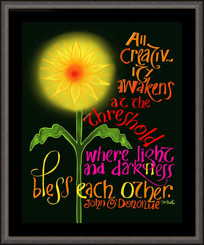 Wall Frame Espresso - All Creativity Awakens by M. McGrath