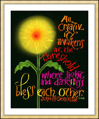 Wall Frame Gold - All Creativity Awakens by M. McGrath