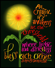 Wood Plaque - All Creativity Awakens by M. McGrath