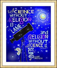 Wall Frame Gold - Albert Einstein Saying by M. McGrath