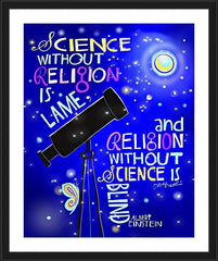 Wall Frame Black - Albert Einstein Saying by M. McGrath