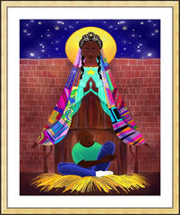 Wall Frame Gold - Mary, Comfort of the Afflicted by M. McGrath