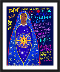 Wall Frame Black - Our Lady as Symbolic Figure - Alfred Delp by M. McGrath