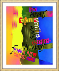 Wall Frame Gold - Always Experimenting by M. McGrath