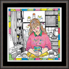 Wall Frame Espresso - St. Anna the Prophetess by M. McGrath