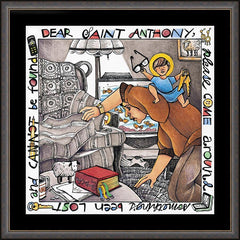 Wall Frame Espresso - St. Anthony of Padua by M. McGrath