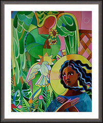 Wall Frame Espresso - Annunciation Quilt by M. McGrath