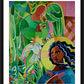 Wall Frame Black, Matted - Annunciation Quilt by M. McGrath