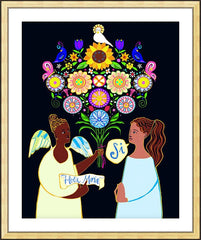 Wall Frame Gold - Annunciation - Spanish by M. McGrath