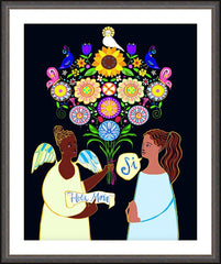Wall Frame Espresso - Annunciation - Spanish by M. McGrath