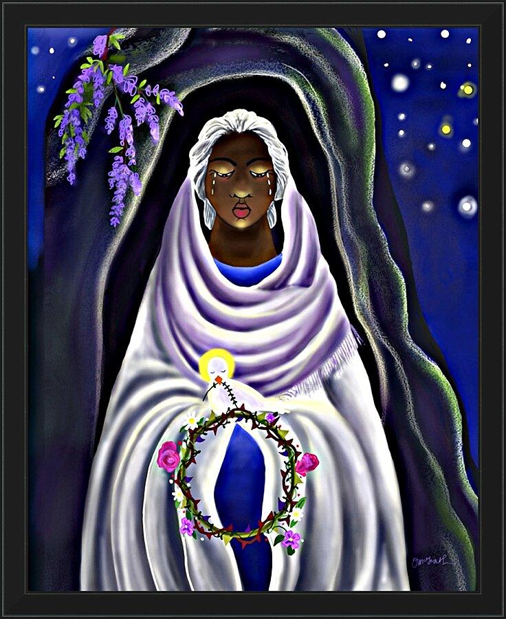 Wall Frame Black - Mother Mary at Tomb by M. McGrath
