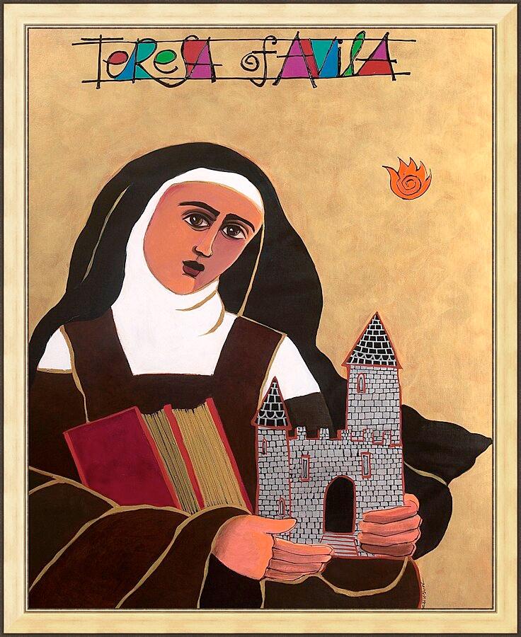 Wall Frame Gold - St. Teresa of Avila by M. McGrath