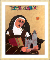 Wall Frame Gold - St. Teresa of Avila by M. McGrath