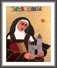 Wall Frame Espresso - St. Teresa of Avila by M. McGrath