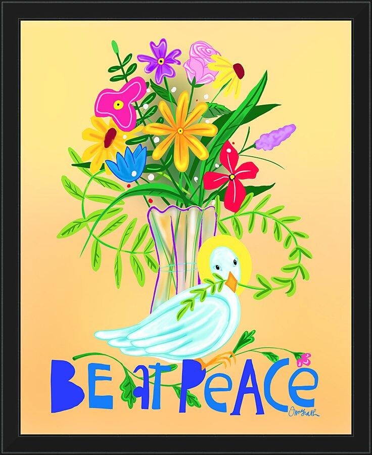 Wall Frame Black - Be At Peace by M. McGrath