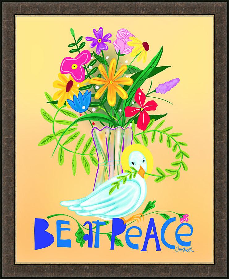 Wall Frame Espresso - Be At Peace by M. McGrath