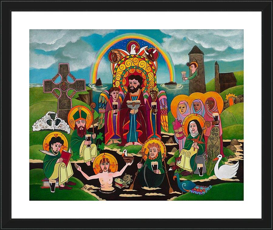 Wall Frame Black, Matted - St. Brigid's Lake of Beer by M. McGrath