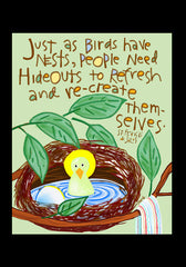 Holy Card - Just as Birds Have Nests by M. McGrath