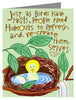 Just as Birds Have Nests - Custom Text Note Card 