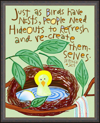 Wall Frame Espresso - Just as Birds Have Nests by M. McGrath