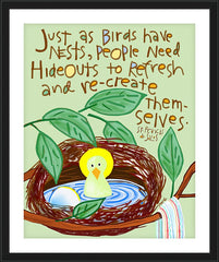 Wall Frame Black - Just as Birds Have Nests by M. McGrath