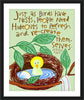 Wall Frame Black, Matted - Just as Birds Have Nests by M. McGrath