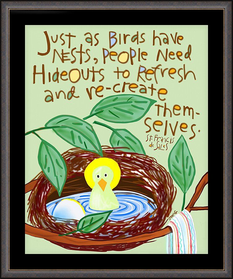 Wall Frame Espresso - Just as Birds Have Nests by M. McGrath