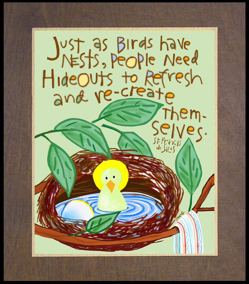 Just as Birds Have Nests - Wood Plaque Premium