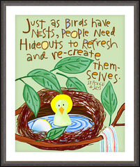 Wall Frame Espresso - Just as Birds Have Nests by M. McGrath