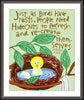 Wall Frame Espresso, Matted - Just as Birds Have Nests by M. McGrath