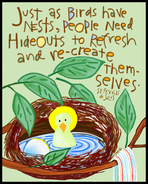 Just as Birds Have Nests - Wood Plaque