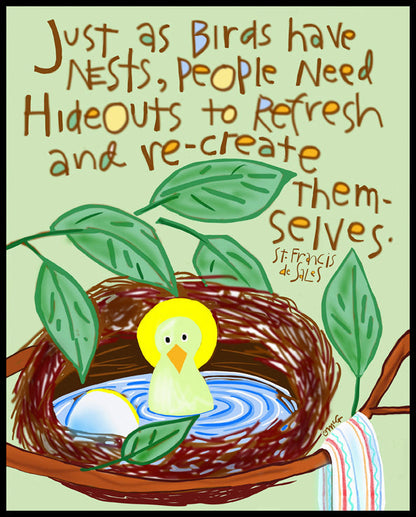 Just as Birds Have Nests - Wood Plaque