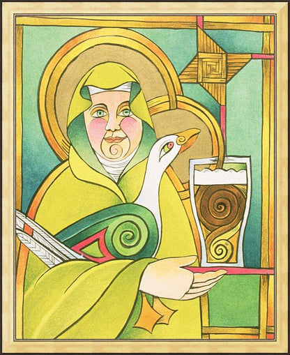 Wall Frame Gold - St. Brigid of 100,000 Welcomes by M. McGrath