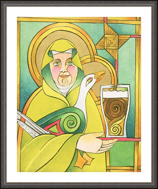 Wall Frame Espresso, Matted - St. Brigid of 100,000 Welcomes by M. McGrath