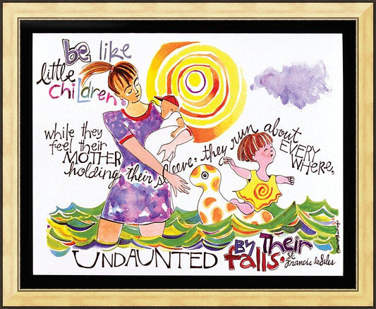 Wall Frame Gold - Be Like Little Children by M. McGrath