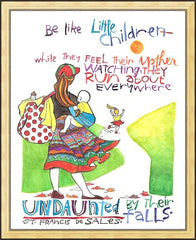 Wall Frame Gold - Be Like Little Children 2 by M. McGrath