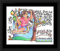 Wall Frame Black - Be Like Little Children 3 by M. McGrath