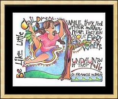 Wall Frame Gold - Be Like Little Children 3 by M. McGrath