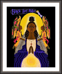 Wall Frame Espresso - Black Lives Matter Madonna by M. McGrath