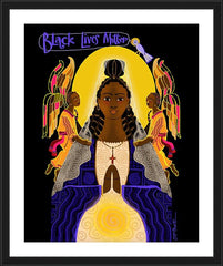 Wall Frame Black - Black Lives Matter Madonna by M. McGrath