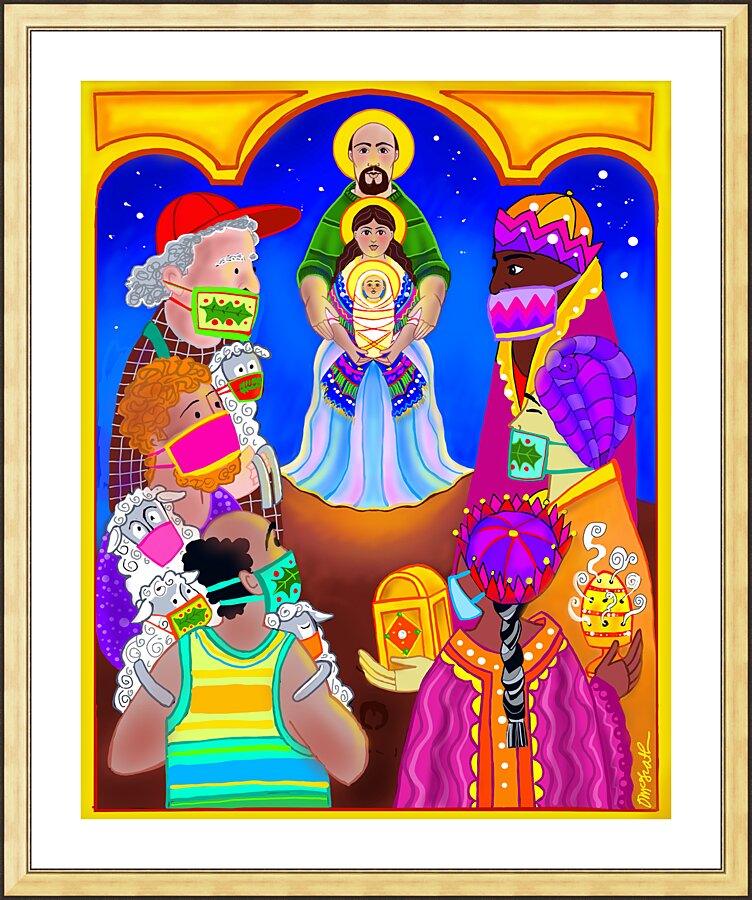Wall Frame Gold, Matted - Beneath the Masks by Br. Mickey McGrath, OSFS - Trinity Stores