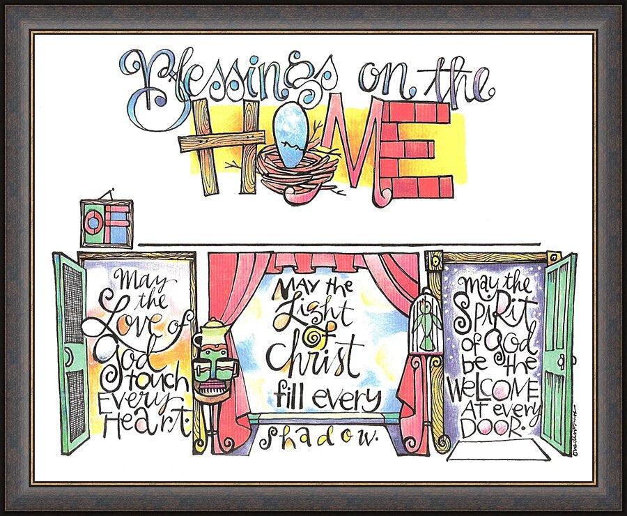 Wall Frame Espresso - Blessings on the Home by Br. Mickey McGrath, OSFS - Trinity Stores
