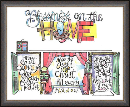 Wall Frame Espresso - Blessings on the Home by Br. Mickey McGrath, OSFS - Trinity Stores